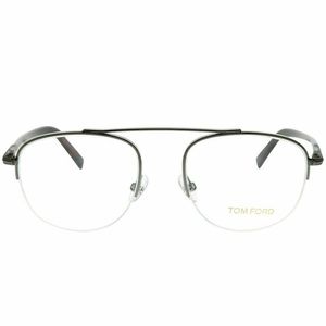 Tom Ford FT 5450 012 Ruthenium Metal Round Eyeglasses 49mm
